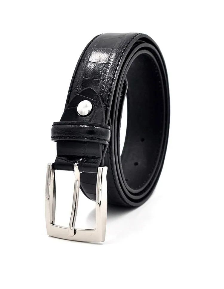 Luxury Alligator Pattern Leather Belt