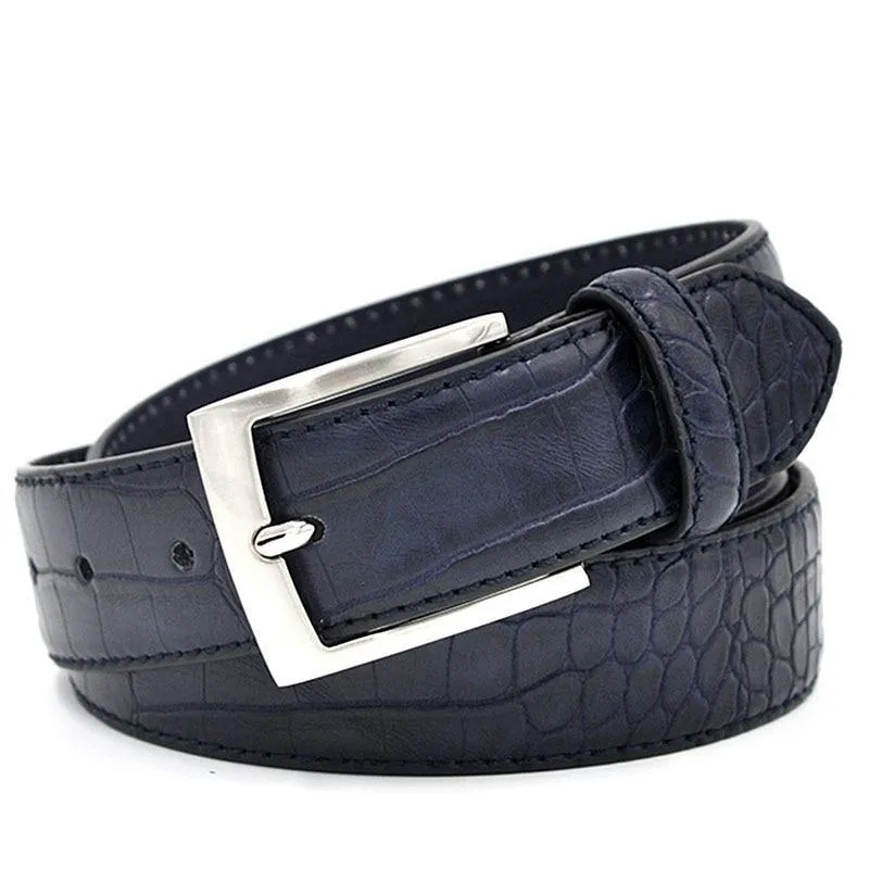 Luxury Alligator Pattern Leather Belt