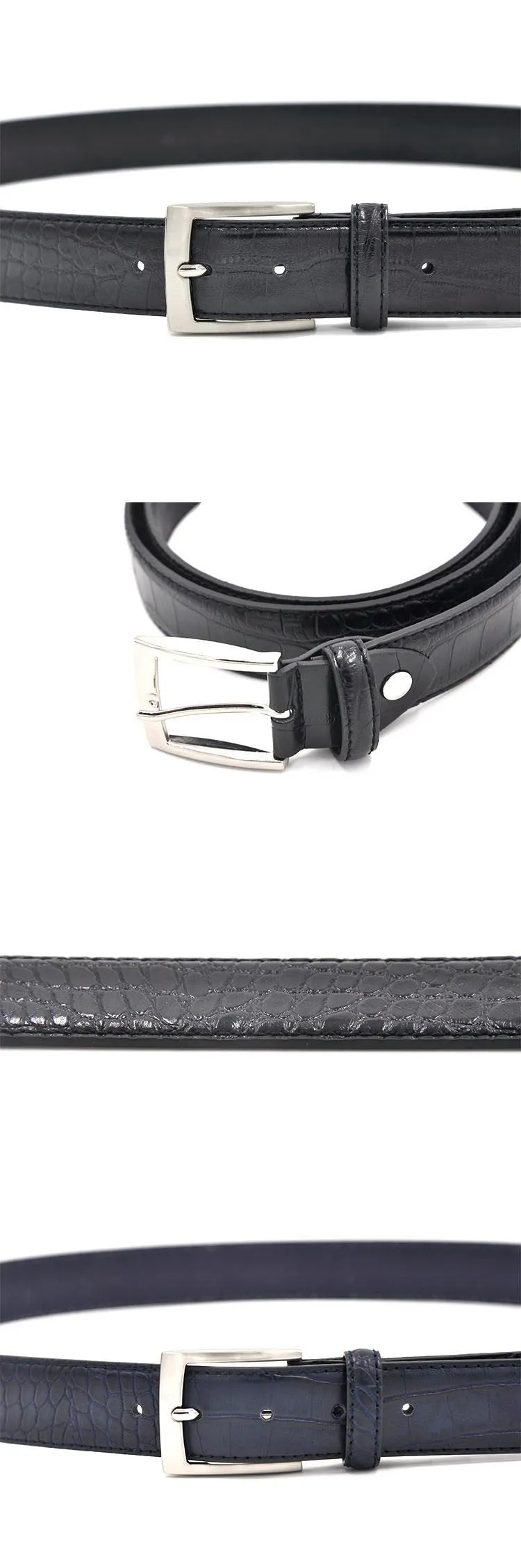 Luxury Alligator Pattern Leather Belt