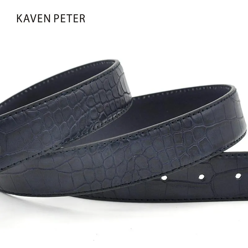Luxury Alligator Pattern Leather Belt