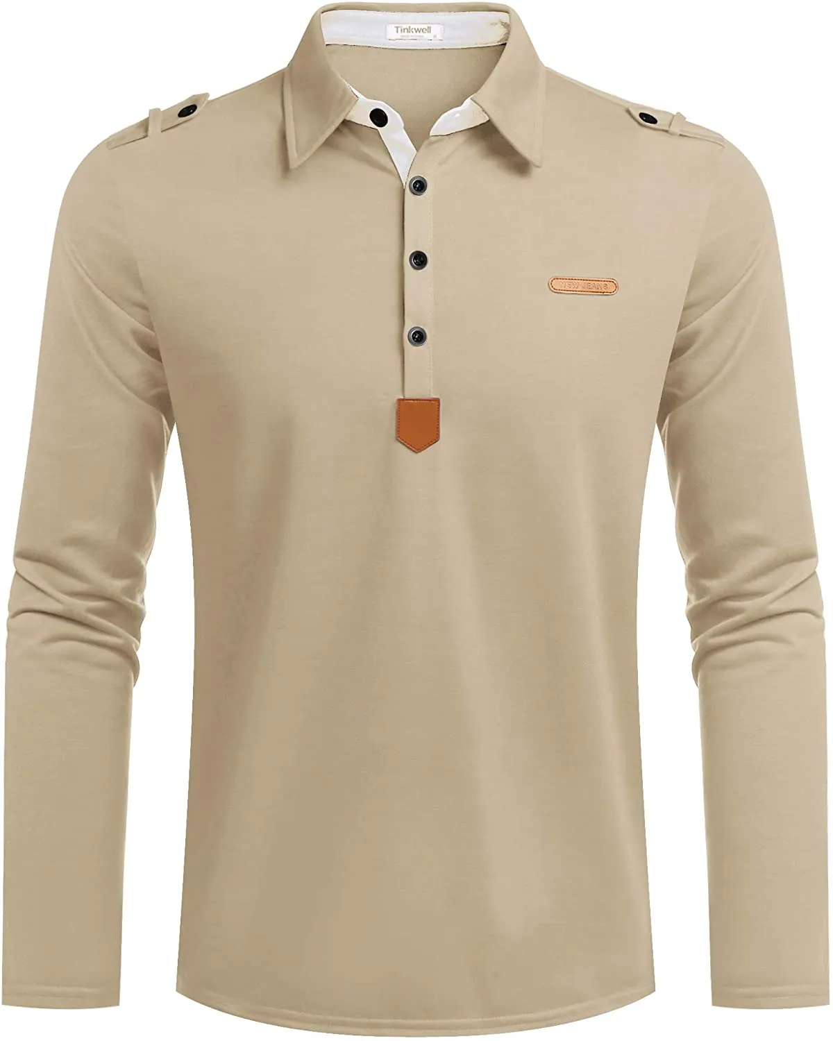 Men's Long Sleeve Polo Shirts Slim Fit Casual