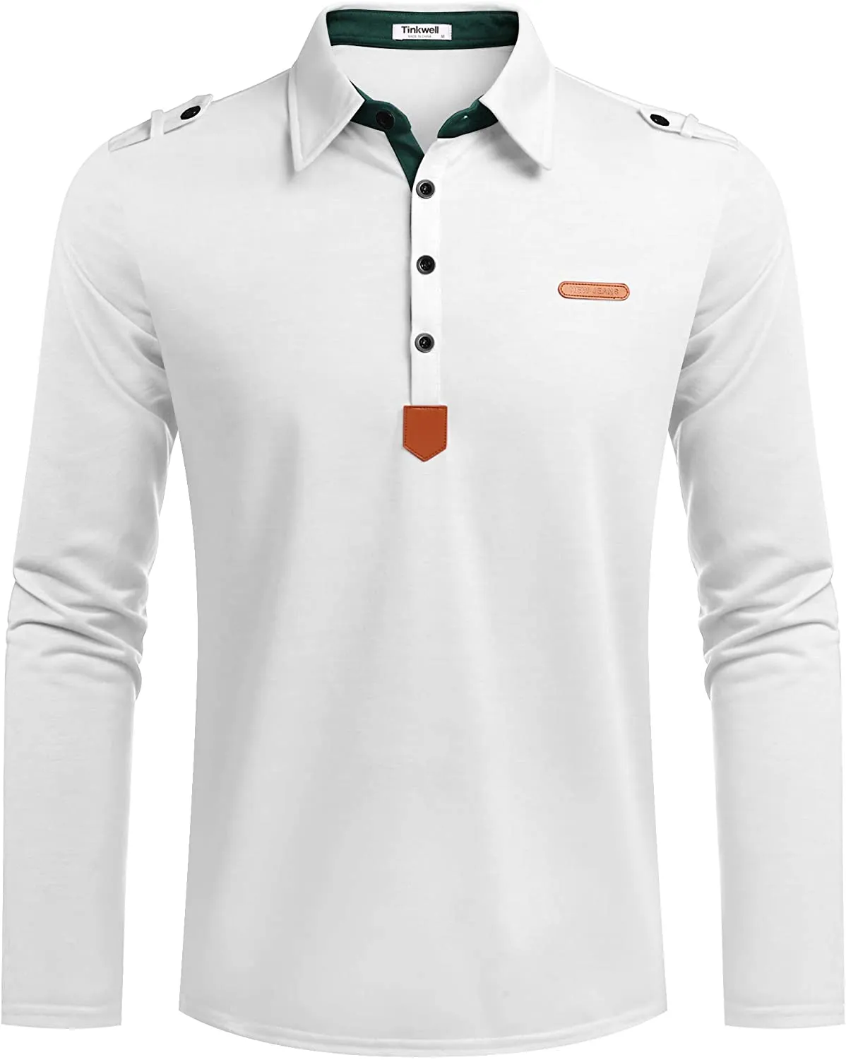 Men's Long Sleeve Polo Shirts Slim Fit Casual
