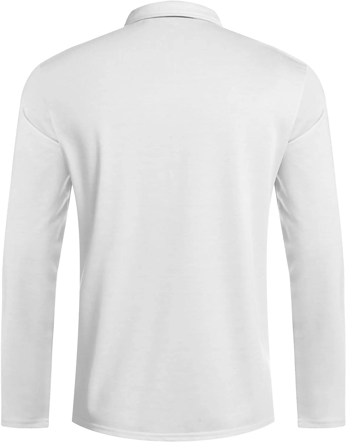 Men's Long Sleeve Polo Shirts Slim Fit Casual