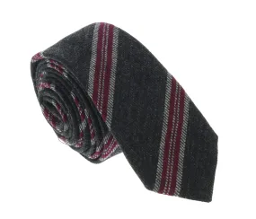Missoni U5144 Gray/Fuschia Awning Pure Silk Tie