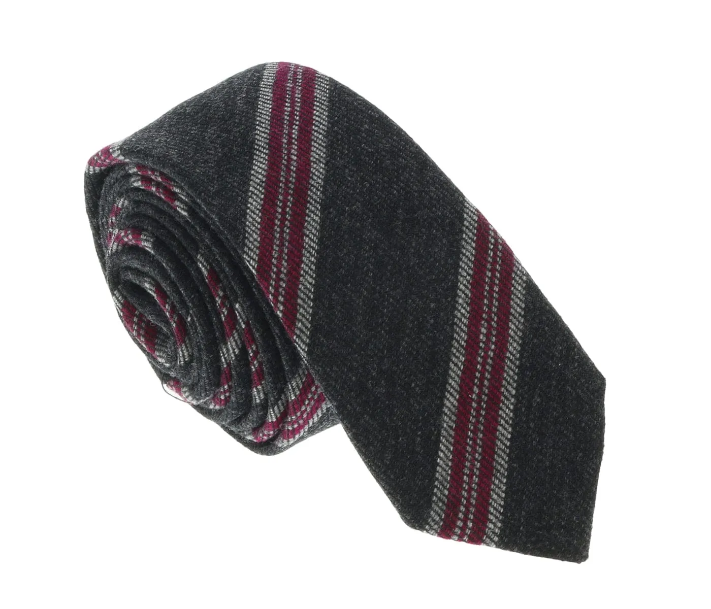 Missoni U5144 Gray/Fuschia Awning Pure Silk Tie