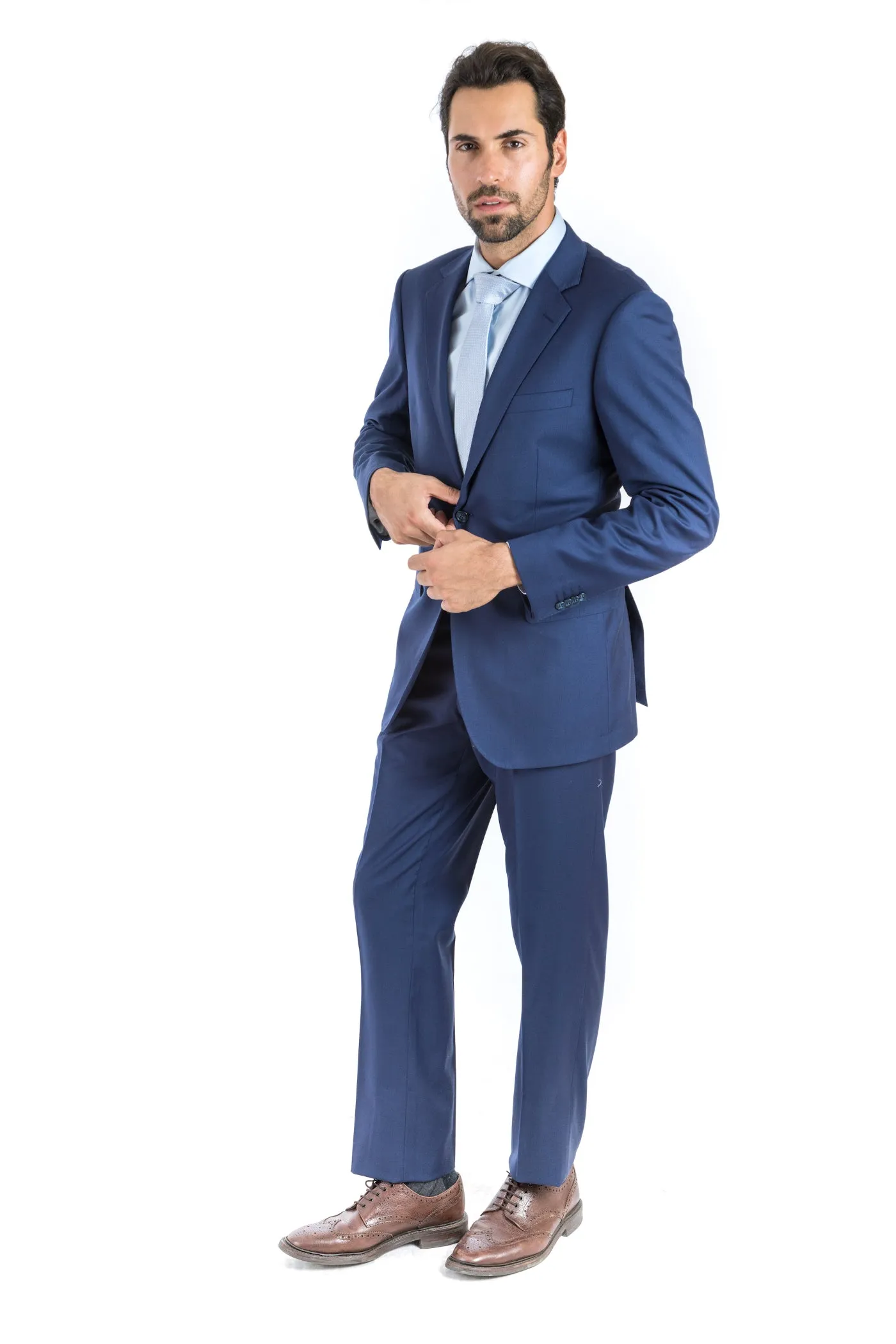 Modern Fit Beautiful Blue Two Piece Suit B-Beautiful Blue