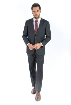 Modern Fit Rust Windowpane Two Piece Suit B-19F8