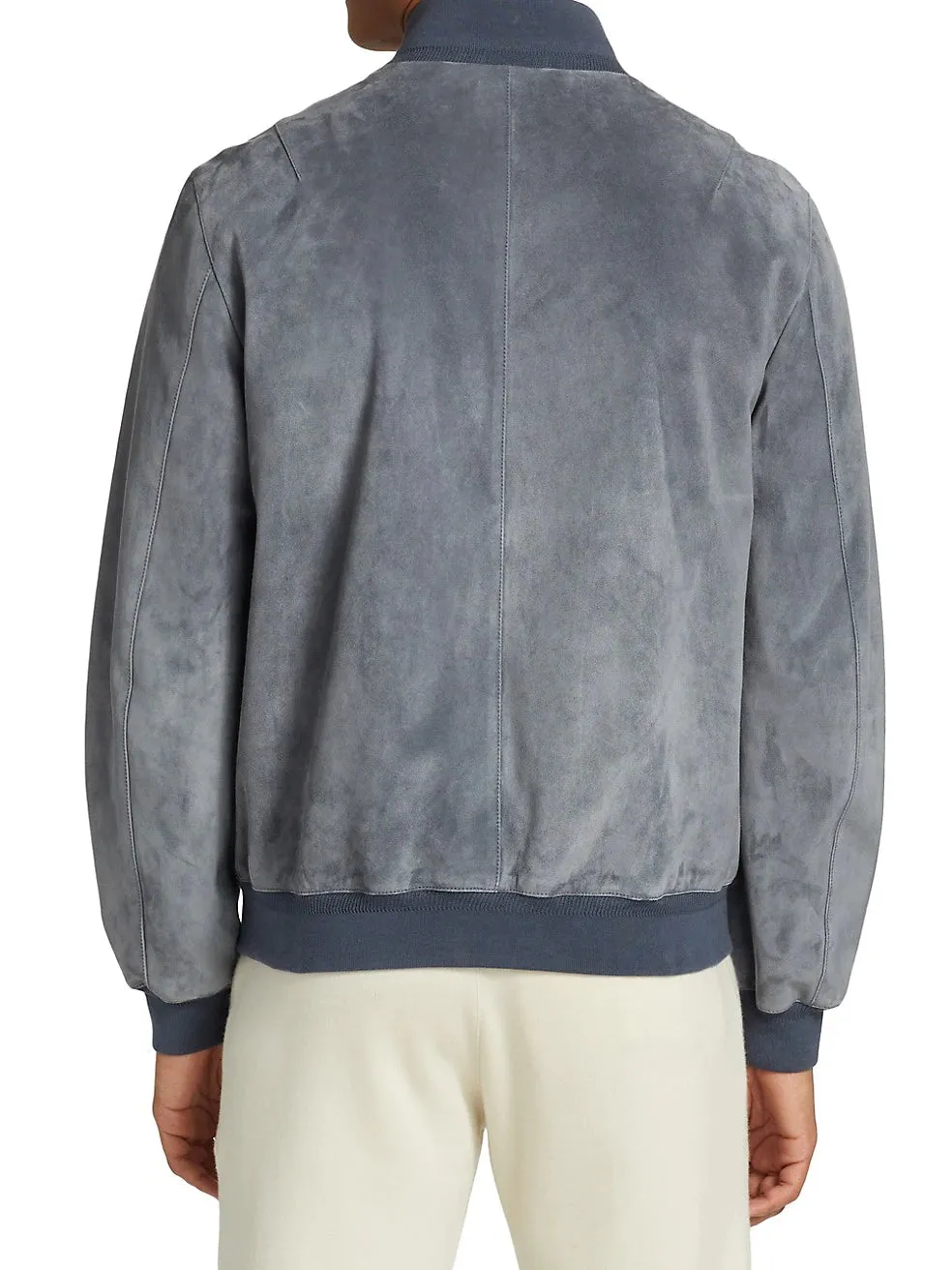 Quilted Real Suede Bomber Style Leather Jacket by TJS