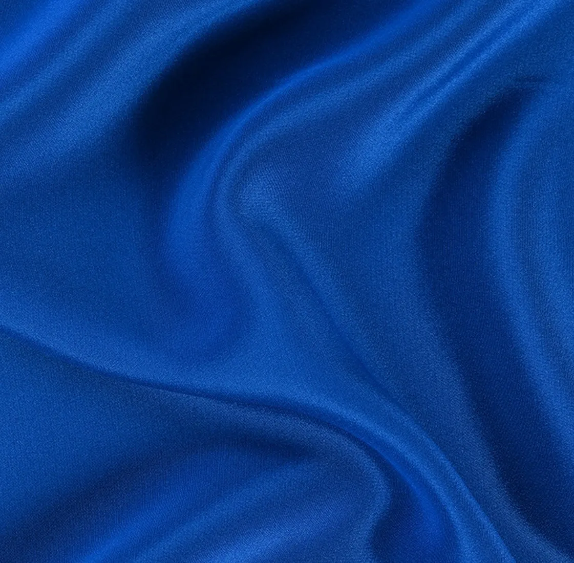 Sophisticated Saturated Cobalt 3-Ply 30mm Stretch Silk Crepe