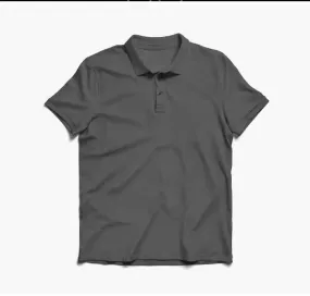 STEEL GREY POLO TEE