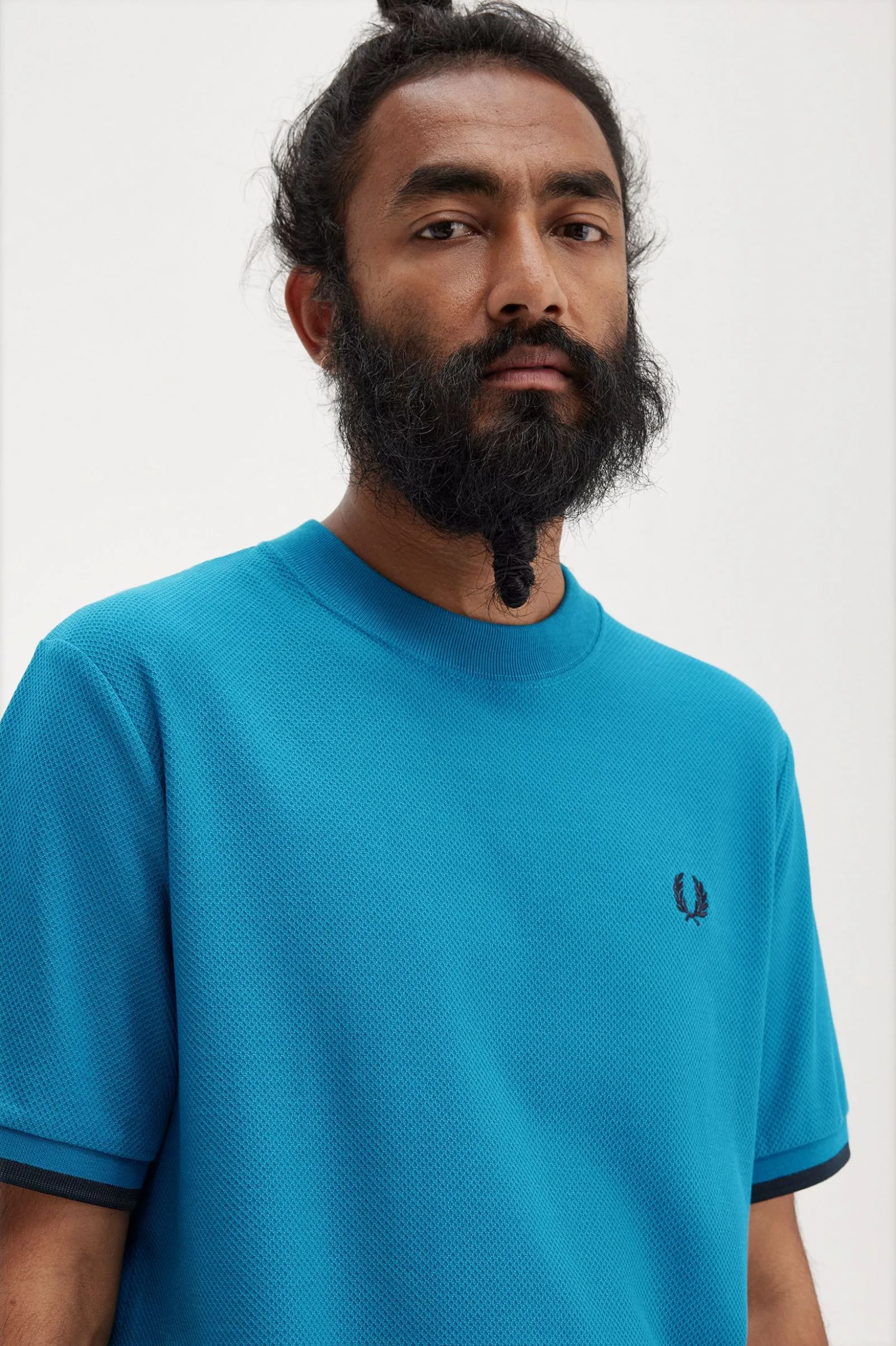 TIPPED CUFF PIQUE SHIRT