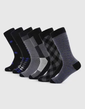Traditional Man Dress Crew Socks 6 Pack