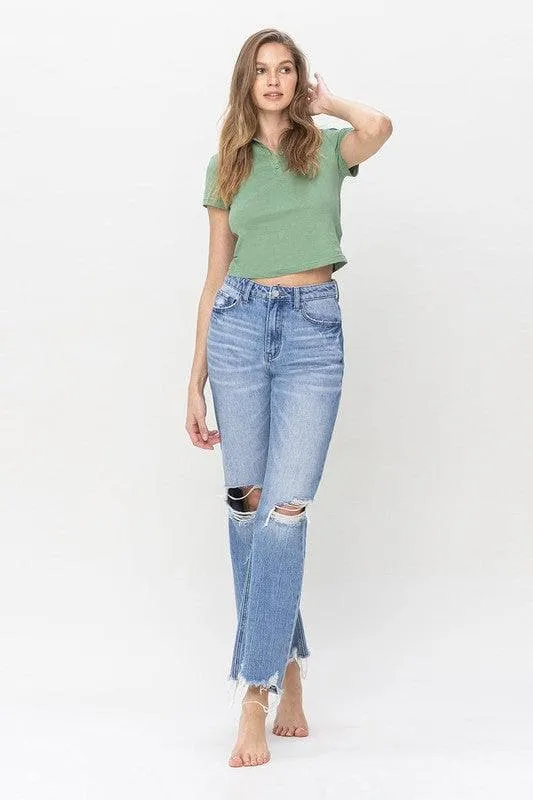 VERVET by Flying Monkey 90's Vintage Super High Rise Flare Jeans