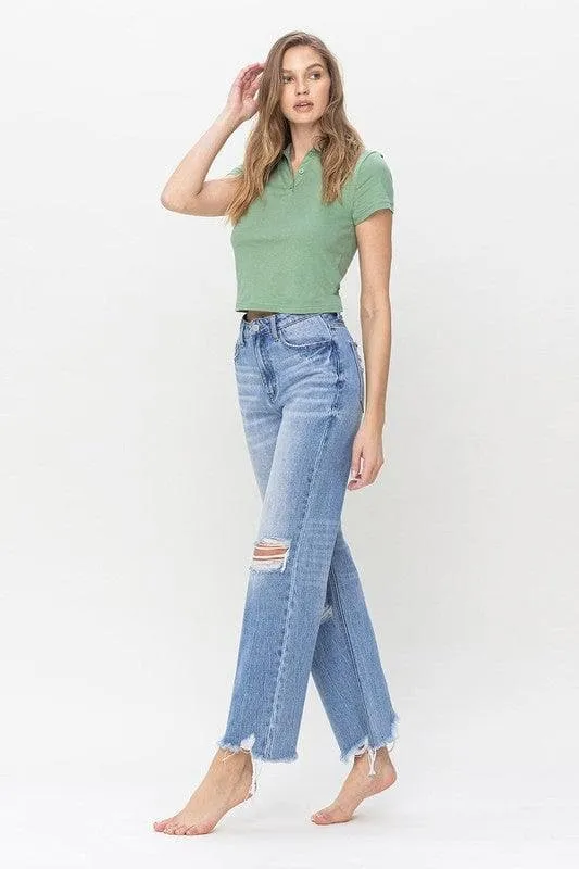 VERVET by Flying Monkey 90's Vintage Super High Rise Flare Jeans
