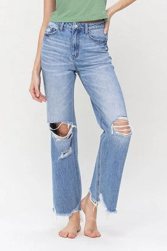 VERVET by Flying Monkey 90's Vintage Super High Rise Flare Jeans