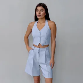 Wide Leg Shorts Two-piece Set (2 Colors)
