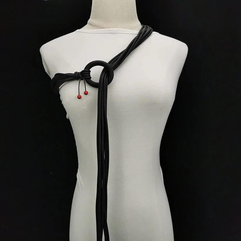 Womens Luxury Silicone Belt Fashion Accessories Multi Strands Faux Pearl Accents