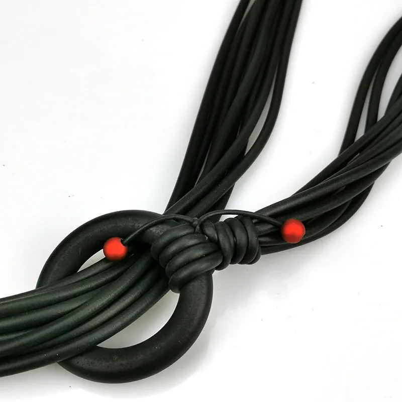Womens Luxury Silicone Belt Fashion Accessories Multi Strands Faux Pearl Accents