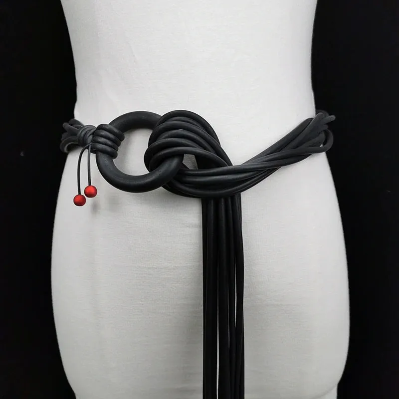 Womens Luxury Silicone Belt Fashion Accessories Multi Strands Faux Pearl Accents